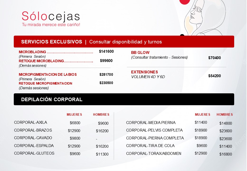 Solocejas Lista de Precios 12/2025